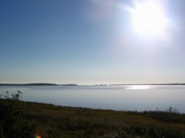 Самое первое морозное утро в начале сентября. Горьковское водохранилище около Юрьевца. 