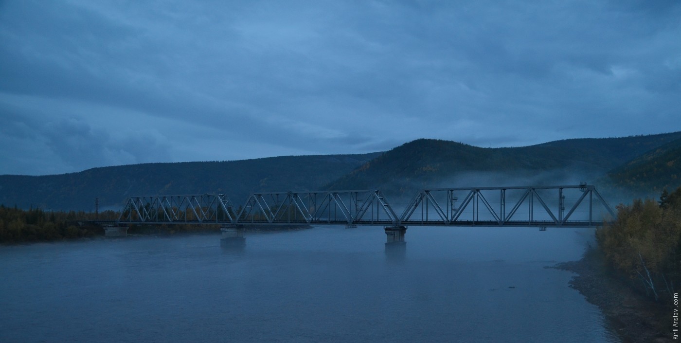 Железнодорожный мост на БАМе, Место: Река Нюкжа.
